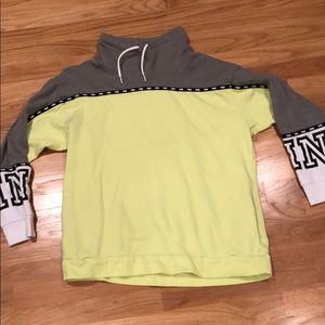 pink size medium yellow and gray sweatshirt